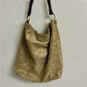 Cache Gold Leather Bag